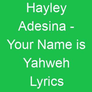 your name is yahweh lyrics|Lyrics & Chords .